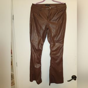 Large forever 21 boot cut faux leather jeans